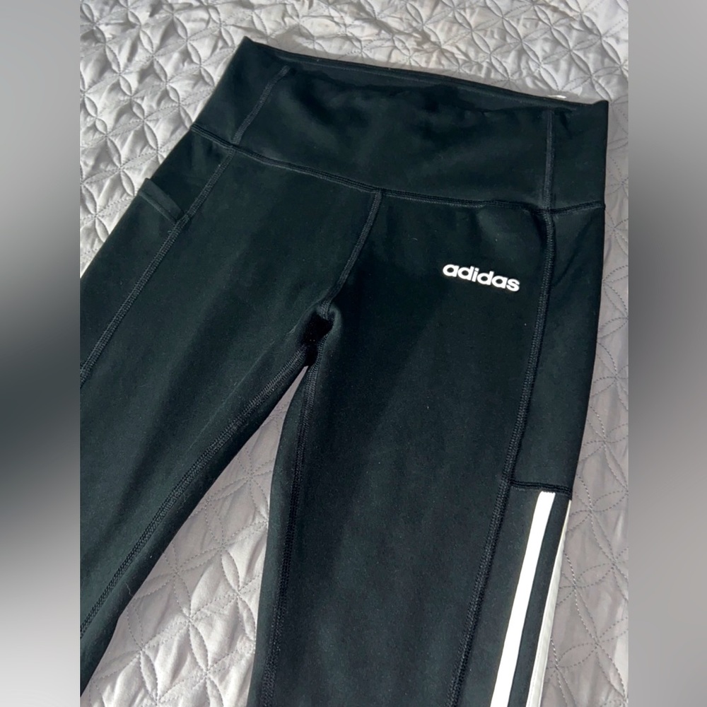 Adidas stripped leggings in size S